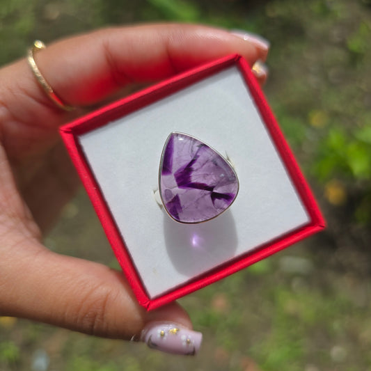 Trapiche Amethyst Ring - Size 8