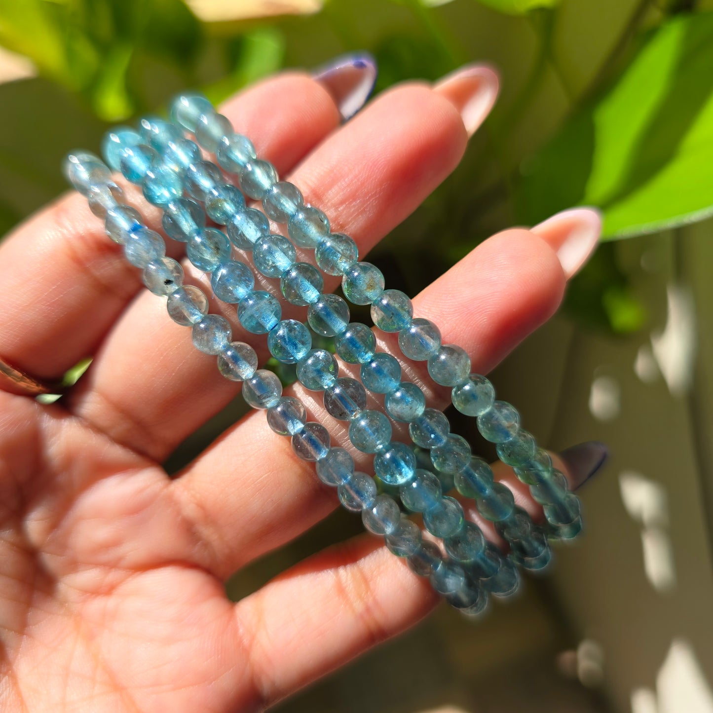 High Quality Blue Apatite Gemstone Bracelet