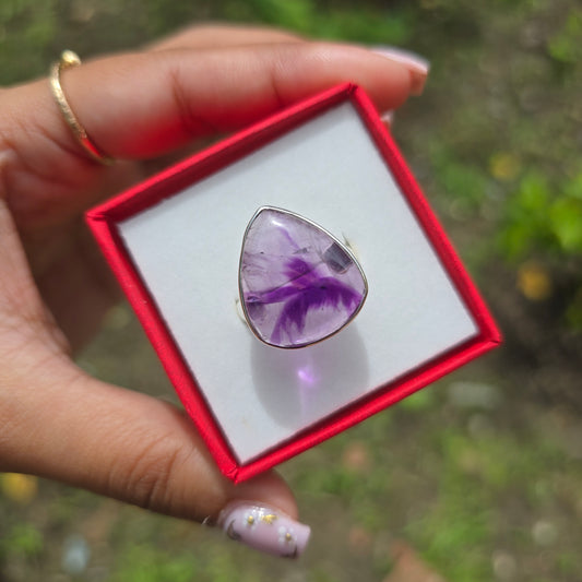 Trapiche Amethyst Ring - Size 8