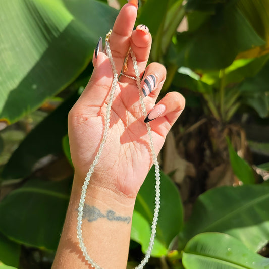 Dainty Prehnite Choker (3-4mm beads)