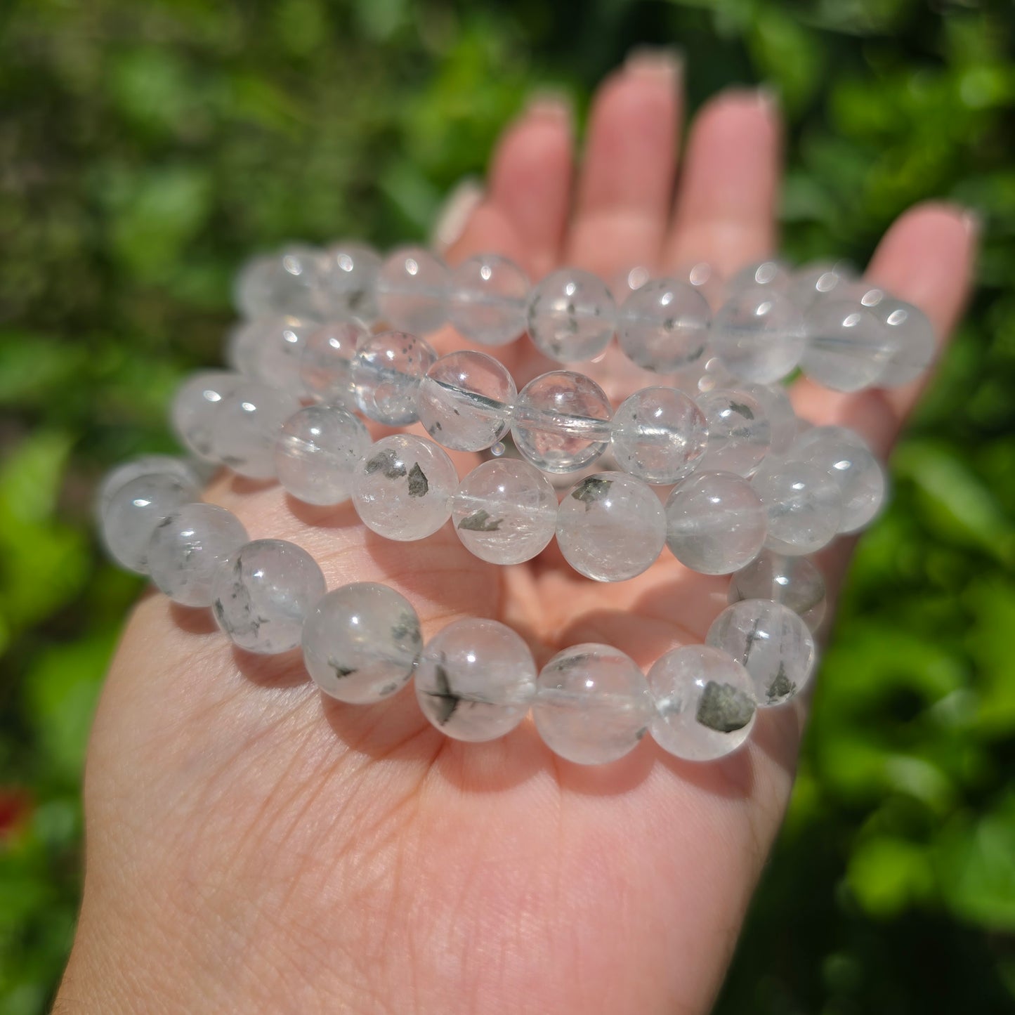 Clear Quartz with Pyrite Gemstone Bracelet