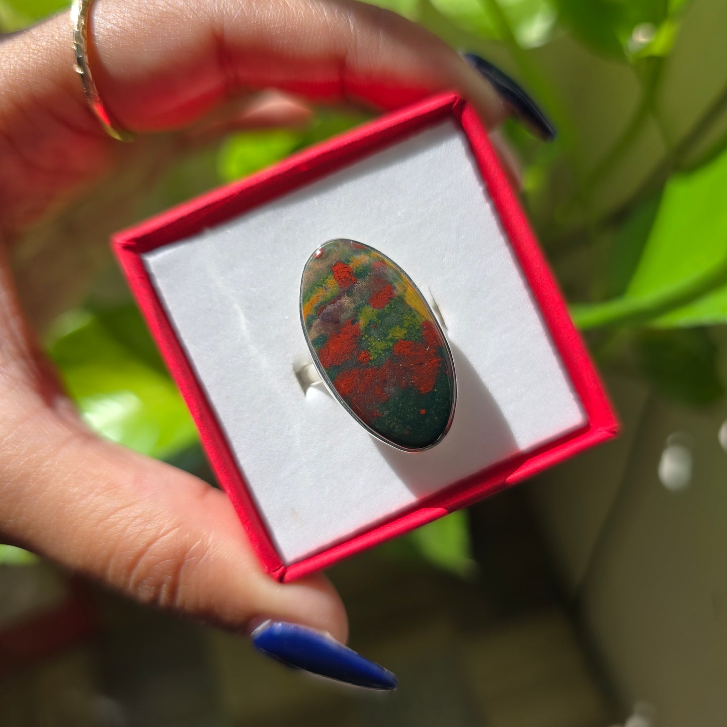 Bloodstone Ring - Size 8