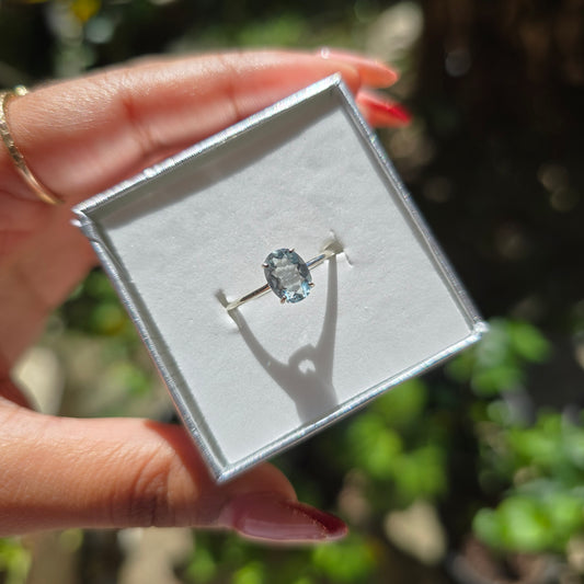 Blue Fluorite Ring - Size 8