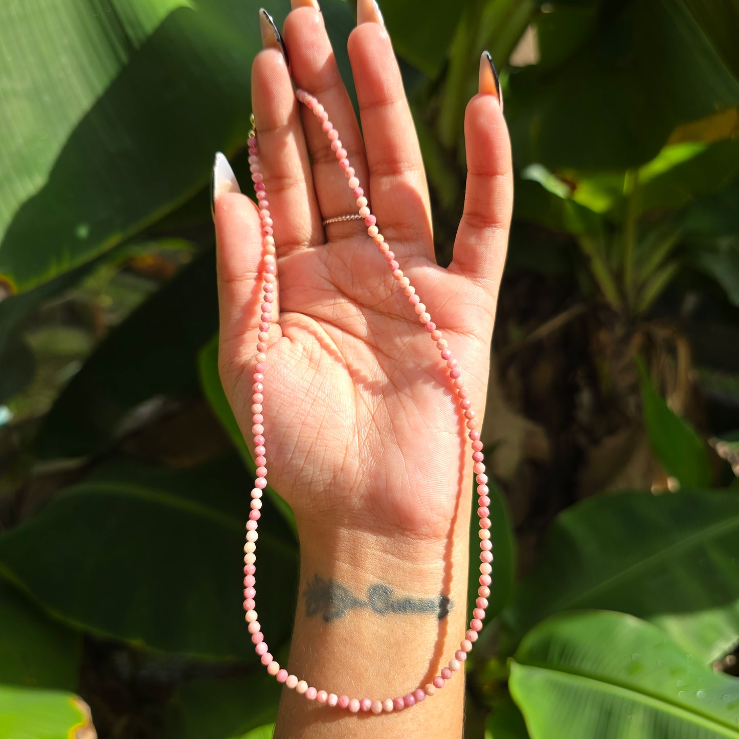 Dainty Rhodonite Choker (3-4mm beads)