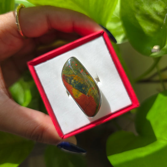 Bloodstone Ring - Size 6.5