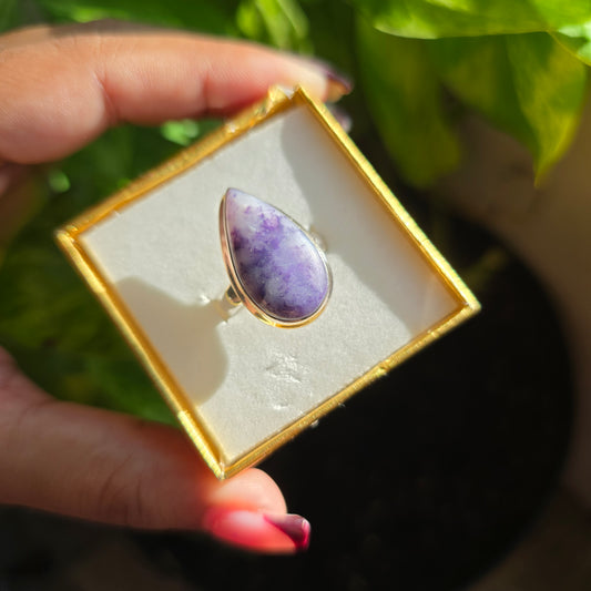 Morado Opal Gemstone Ring - Size 8