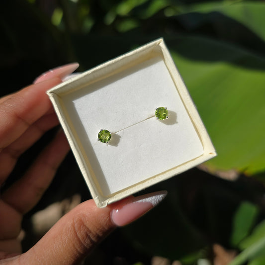 Peridot Stud Earrings