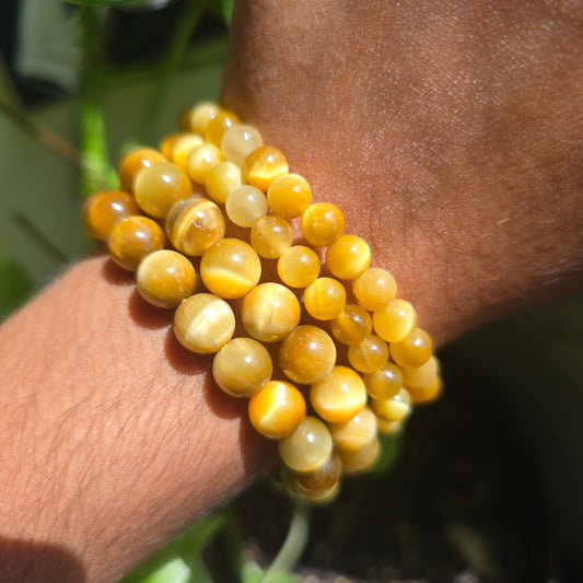 Golden Tiger's Eye Gemstone Bracelet