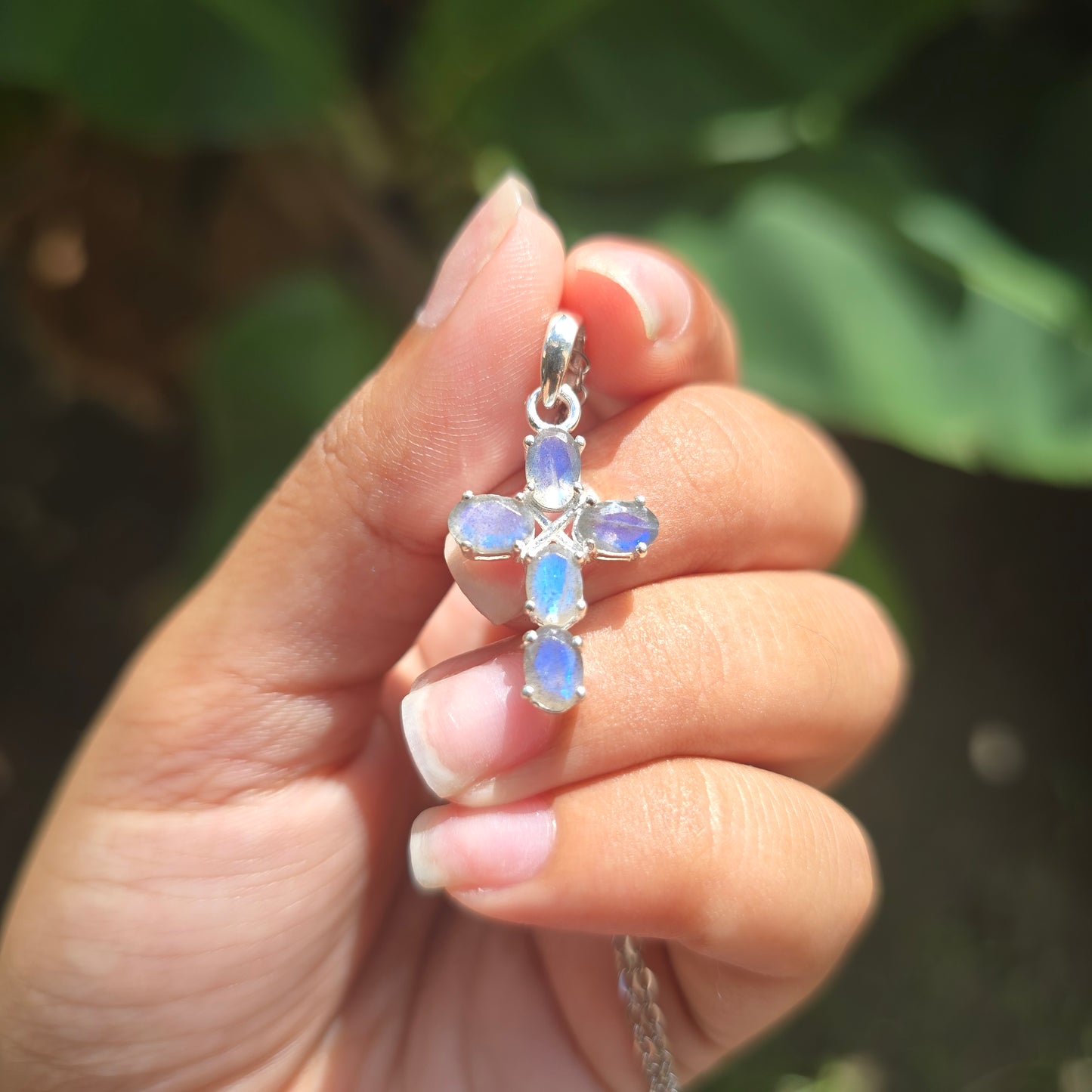 Labradorite Cross Pendant