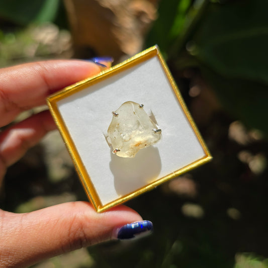 Libyan Desert Glass Ring - Size 7