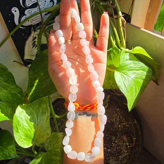 Rose Quartz Nugget Choker