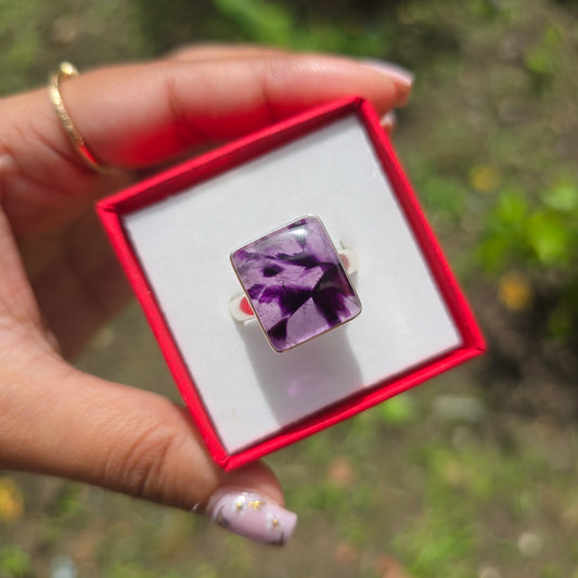 Trapiche Amethyst Ring - Size 10