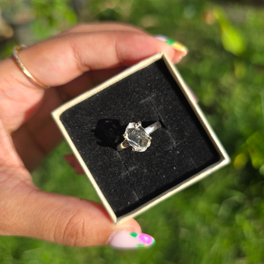 Herkimer Diamond Ring - Size 6