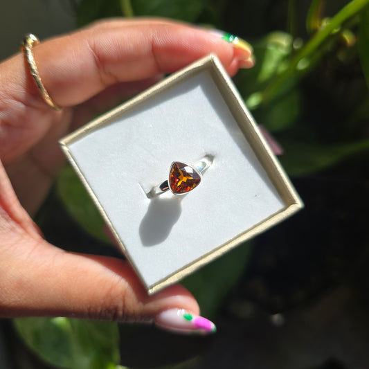 Whiskey Citrine Ring - Size 6