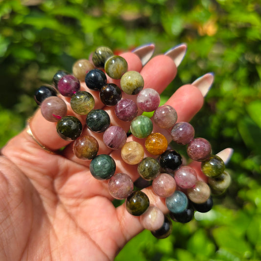 Rainbow Tourmaline Gemstone Bracelet