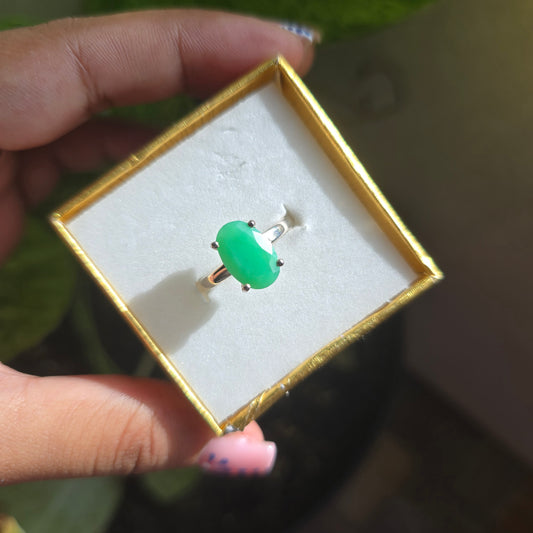 Chrysoprase Ring - Size 8
