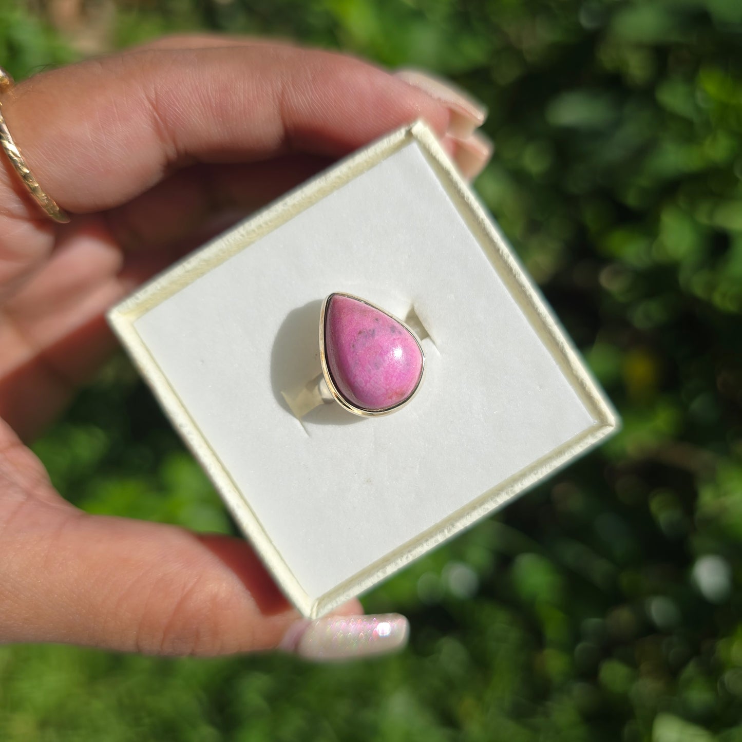 Cobaltoan Calcite Ring - Size 6