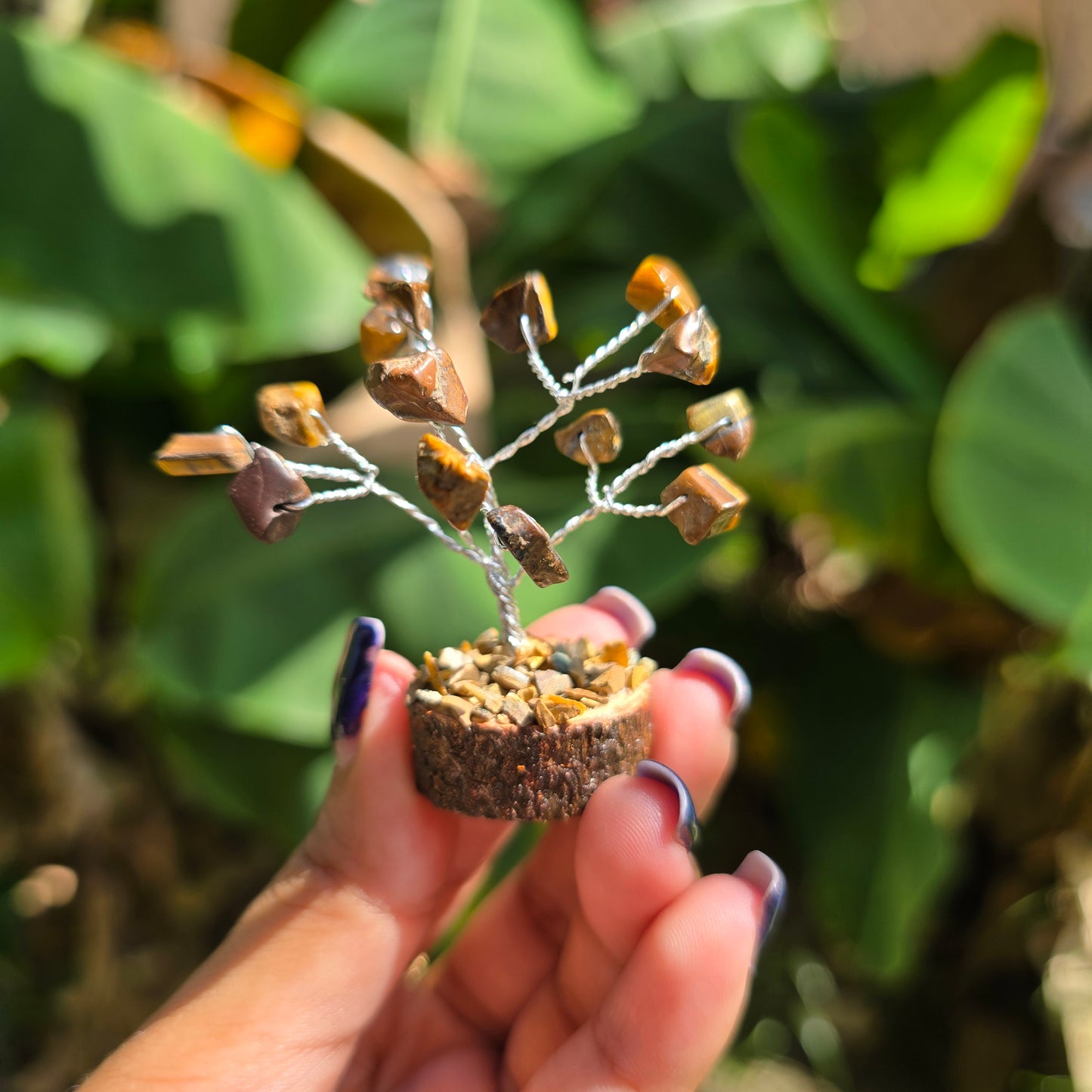 Mini Tiger's Eye Chip Tree