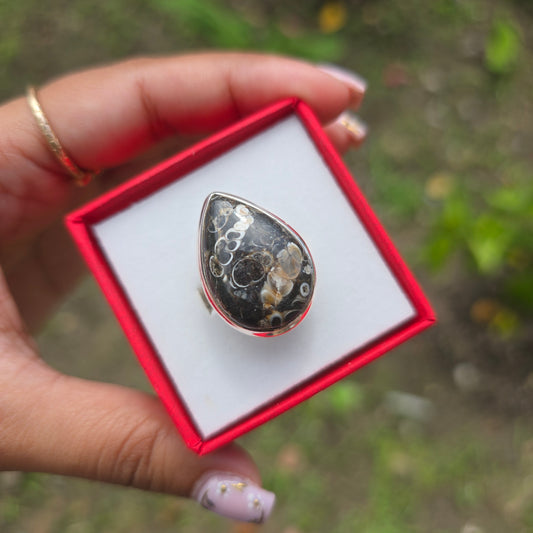 Turtella Jasper Gemstone Ring - Size 7