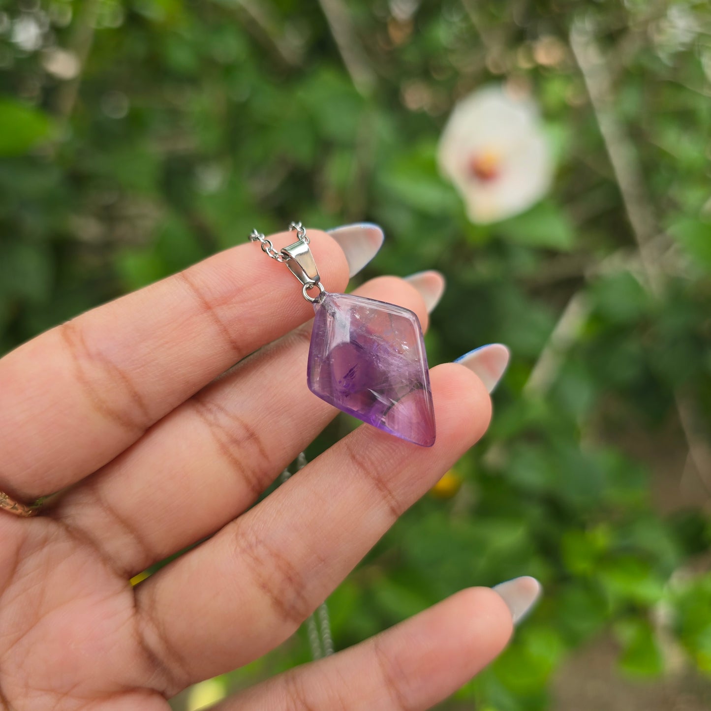 Amethyst Diamond Necklace