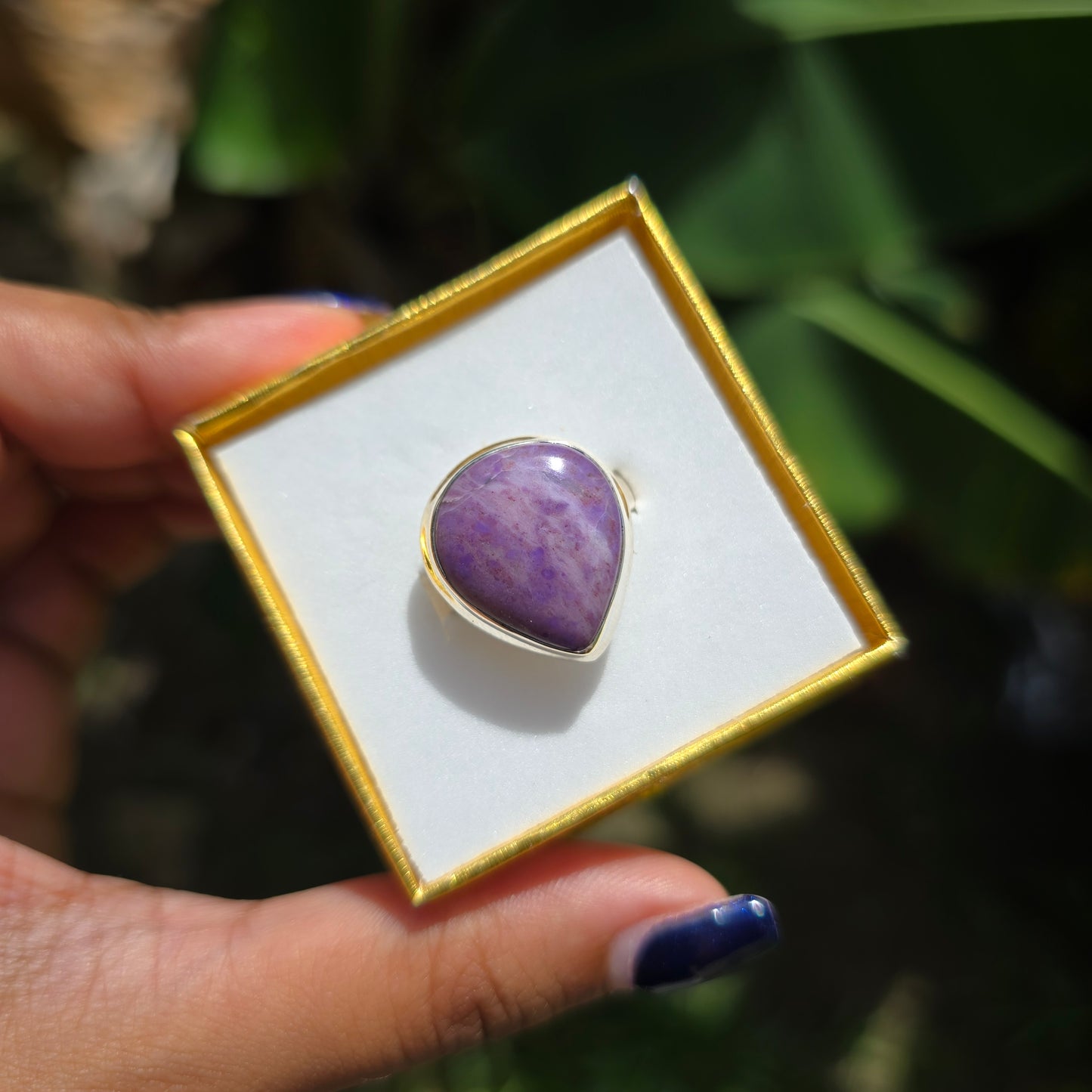 Lavender Jade Ring - Size 8