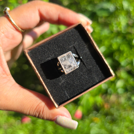 Raw Kunzite Ring - Size 5.5