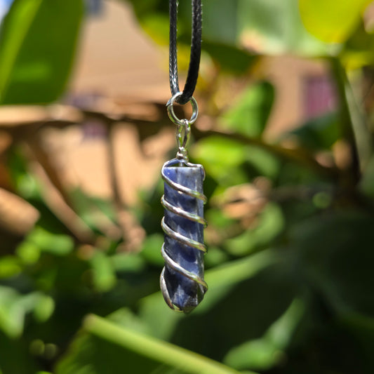 Sodalite Wire Wrapped Pendant