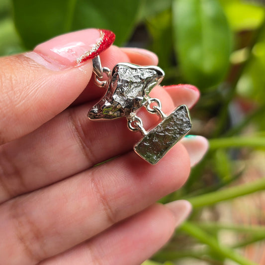 Campo del Cielo and Moldavite Pendant