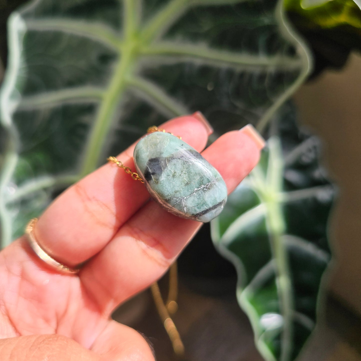Emerald Nugget Necklace