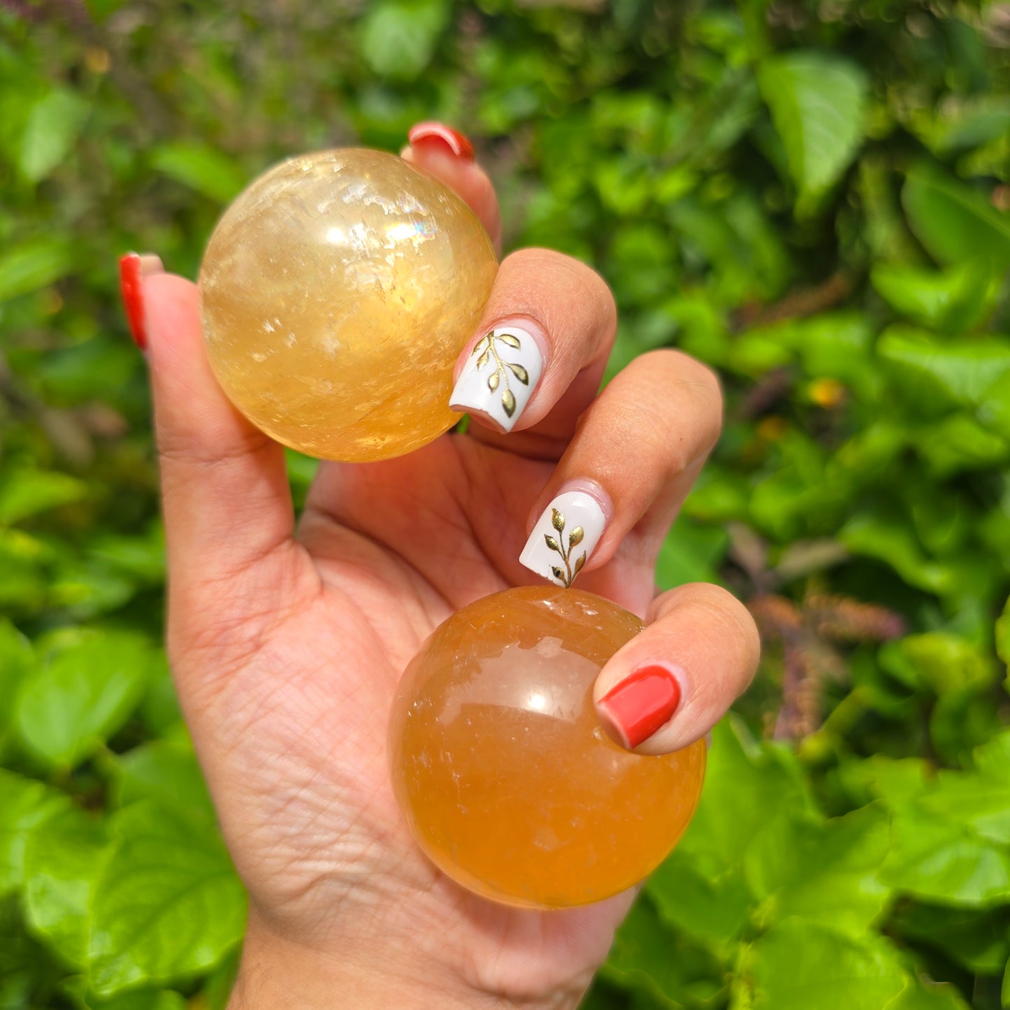 Small Honey Calcite Gemstone Sphere