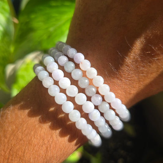 Lavender Jadeite Gemstone Bracelet