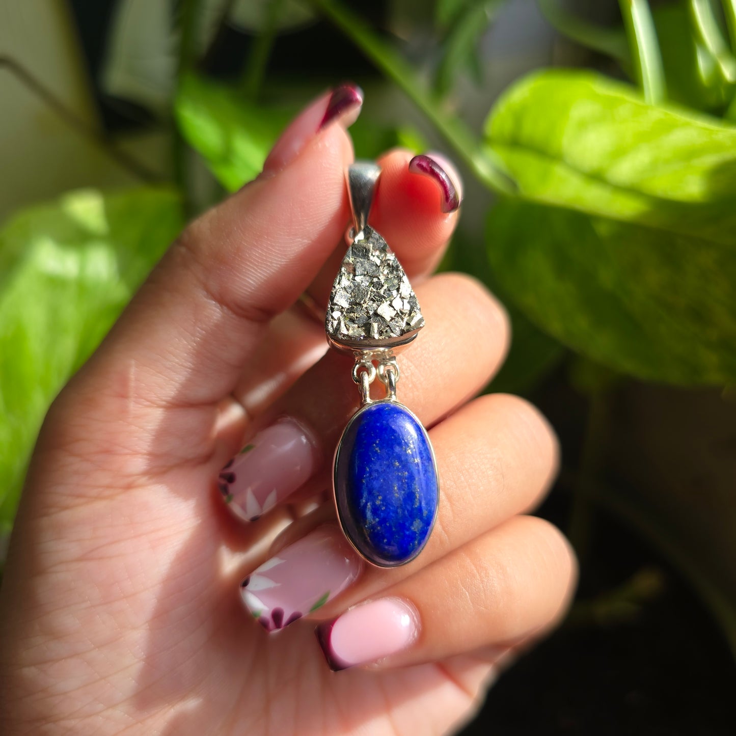 Lapis Lazuli and Pyrite Pendant
