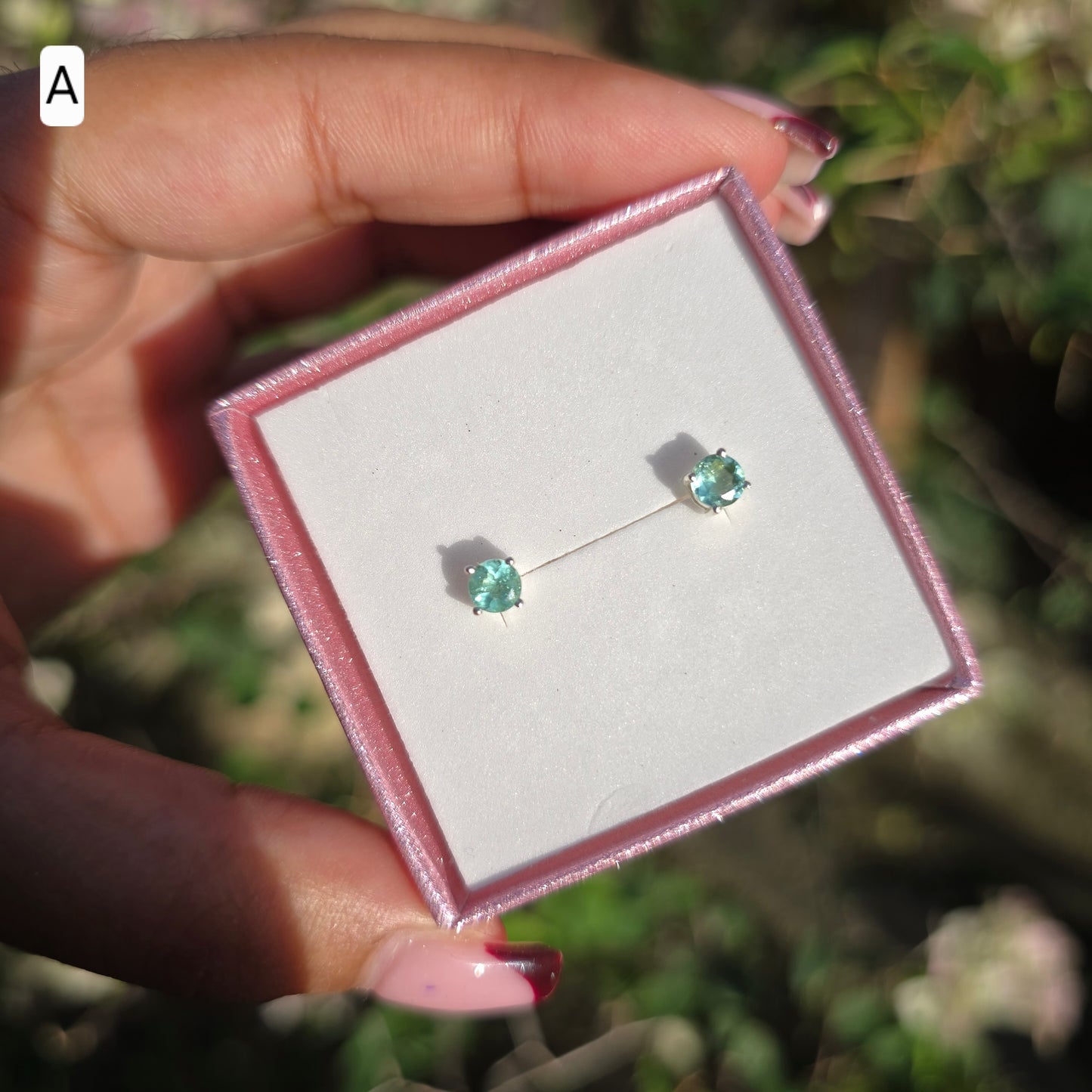 Roman Glass Stud Earring