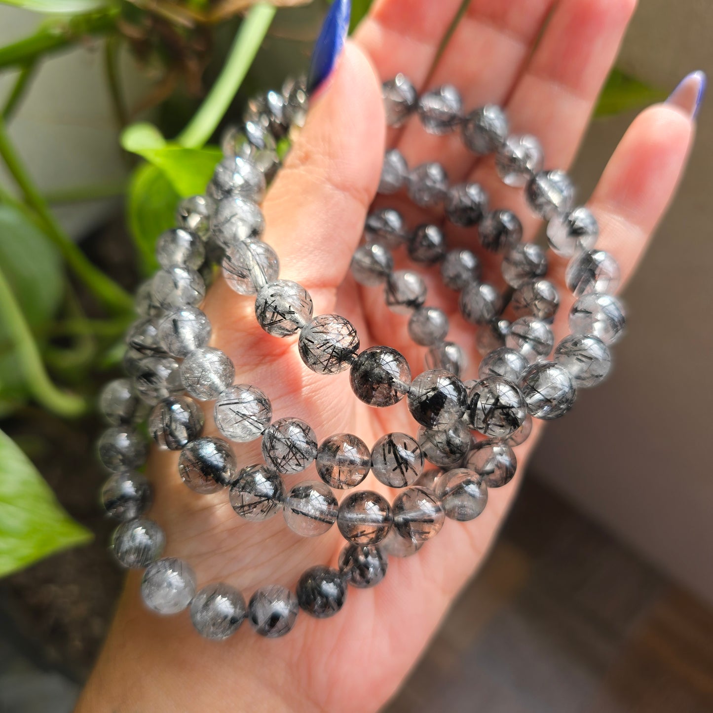 Tourmaline in Quartz Gemstone Bracelet