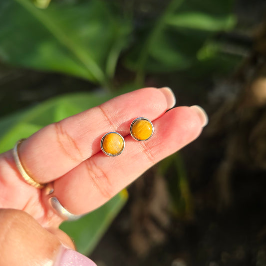 Tiger's Eye Stud Earring