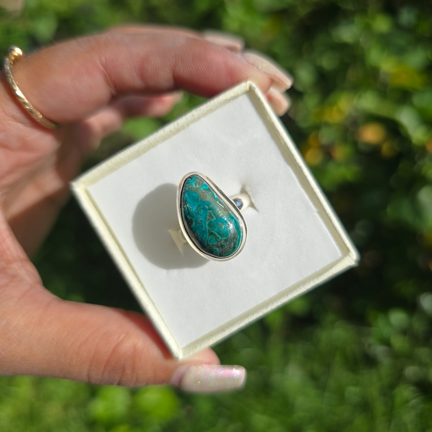 Chrysocolla Gemstone Ring - Size 7