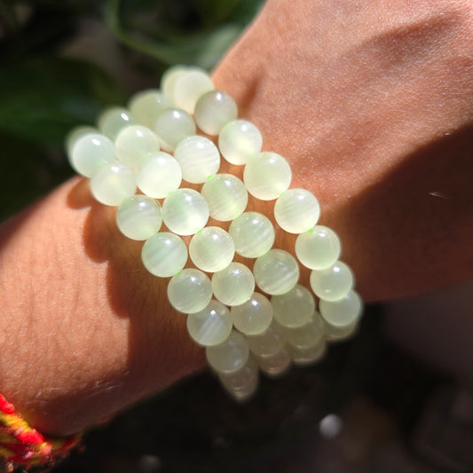 Kiwi Calcite Gemstone Bracelet