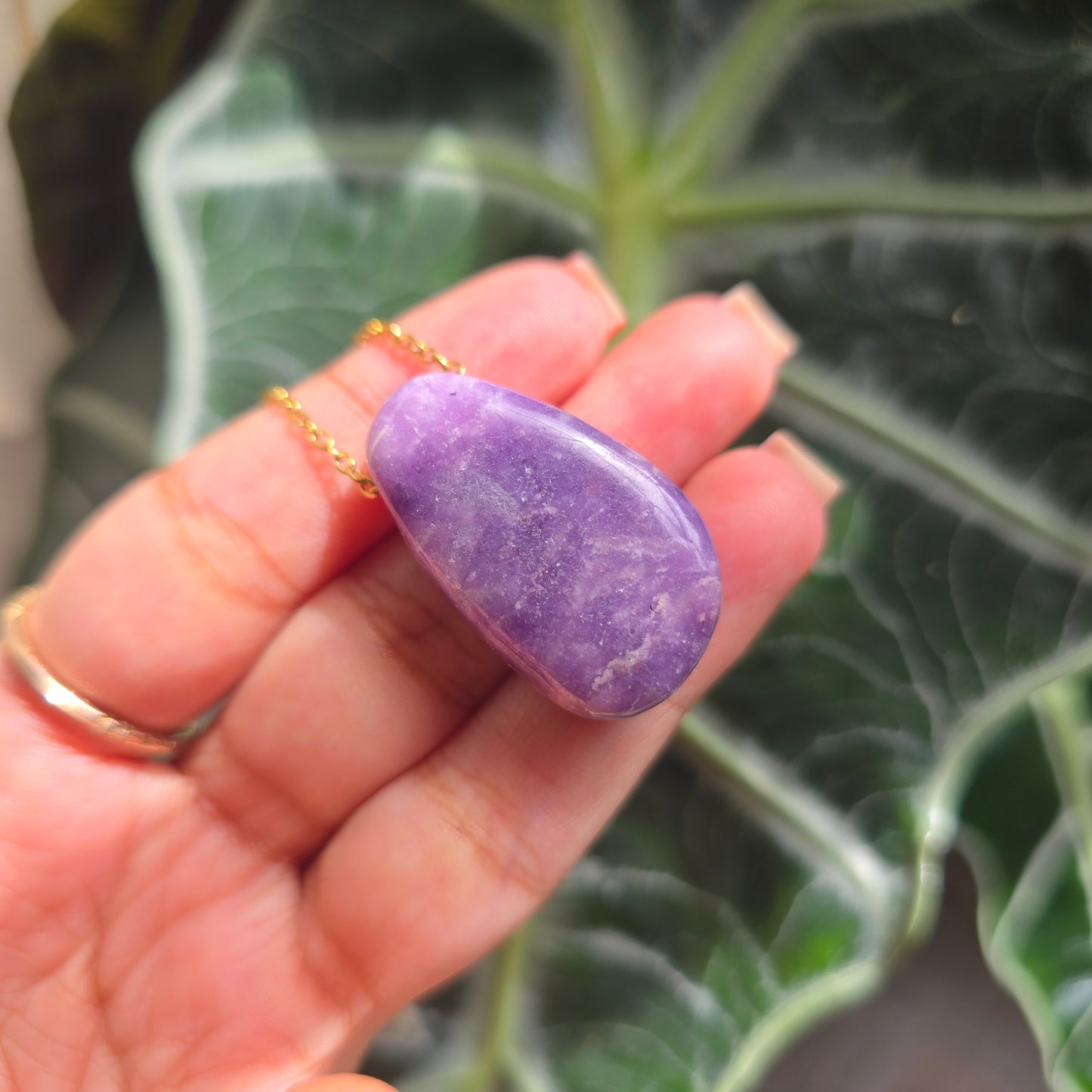 Lepidolite Nugget Necklace