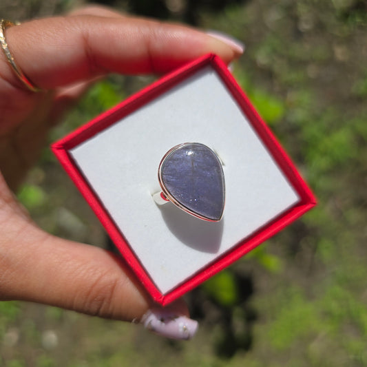 Iolite with Sunstone Inclusions Gemstone Ring - Size 7