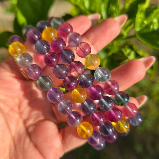 Cotton Candy Fluorite Gemstone Bracelet