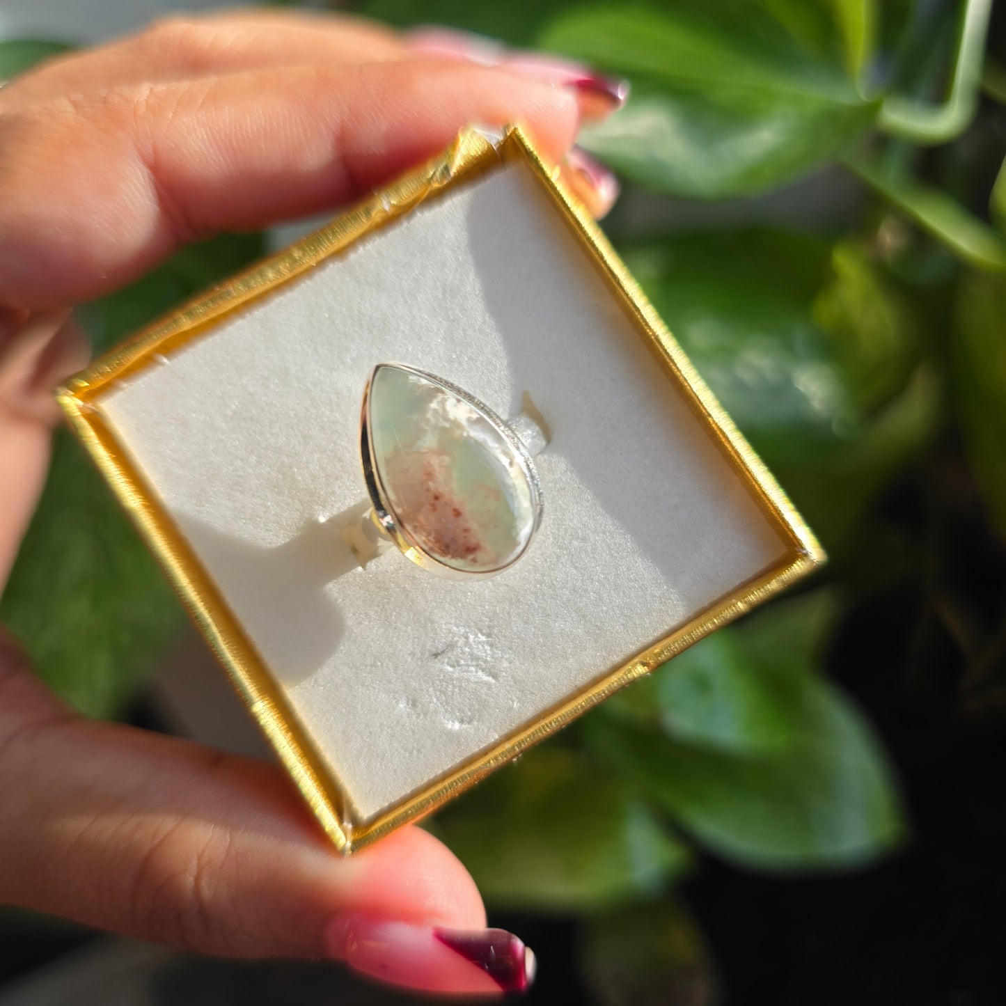 Aquaprase Gemstone Ring - Size 7
