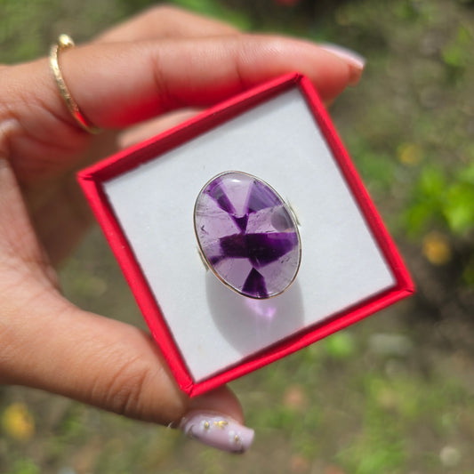 Trapiche Amethyst Ring - Size 7
