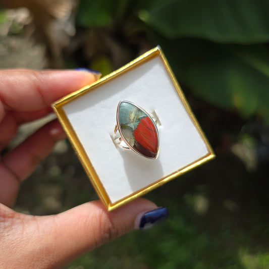African Bloodstone Ring - Size 7