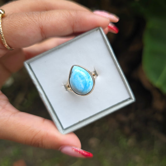 Larimar Gemstone Ring - Size 7