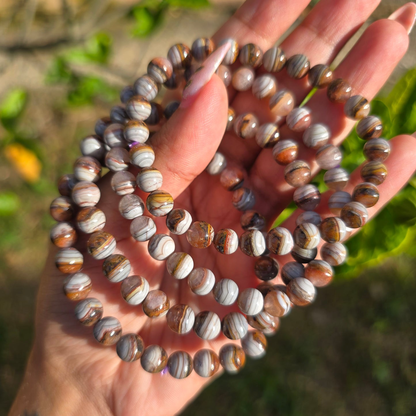 Laguna Lace Agate Gemstone Bracelet