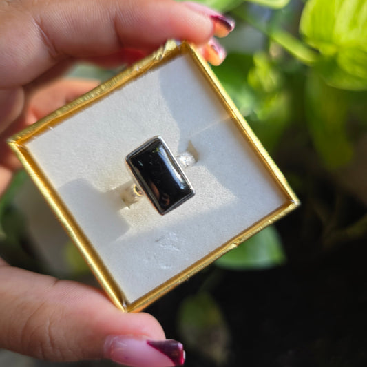 Onyx Gemstone Ring - Size 6
