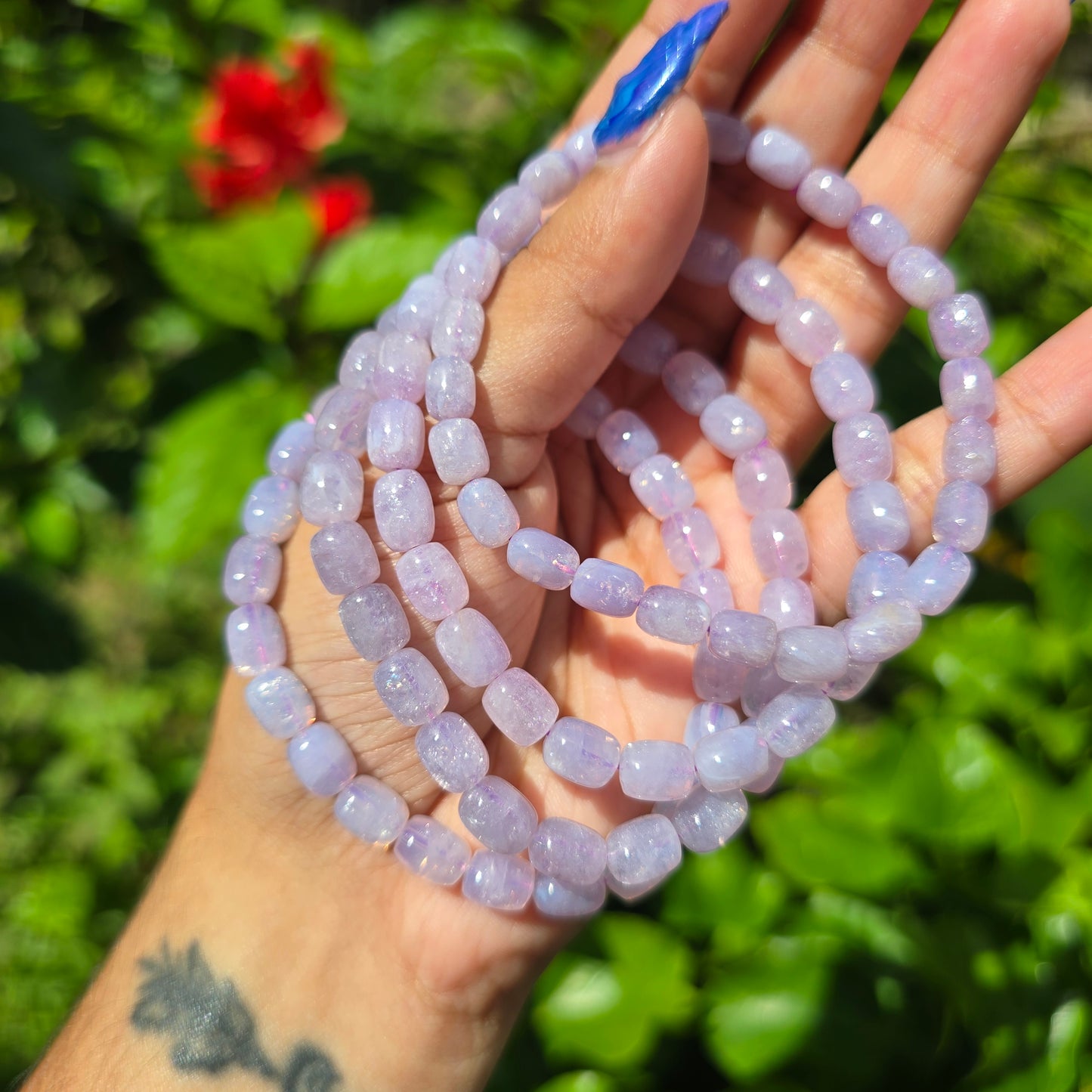 Lavender Moon Quartz Gemstone Bracelet