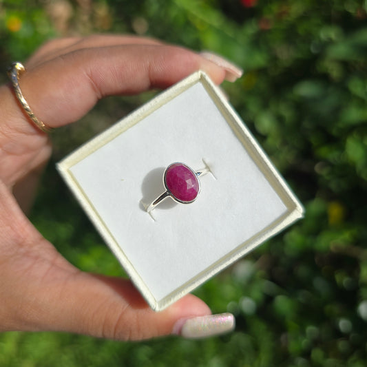 Ruby Gemstone Ring - Size 8