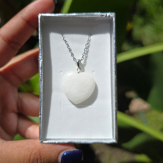Cryolite Heart Necklace