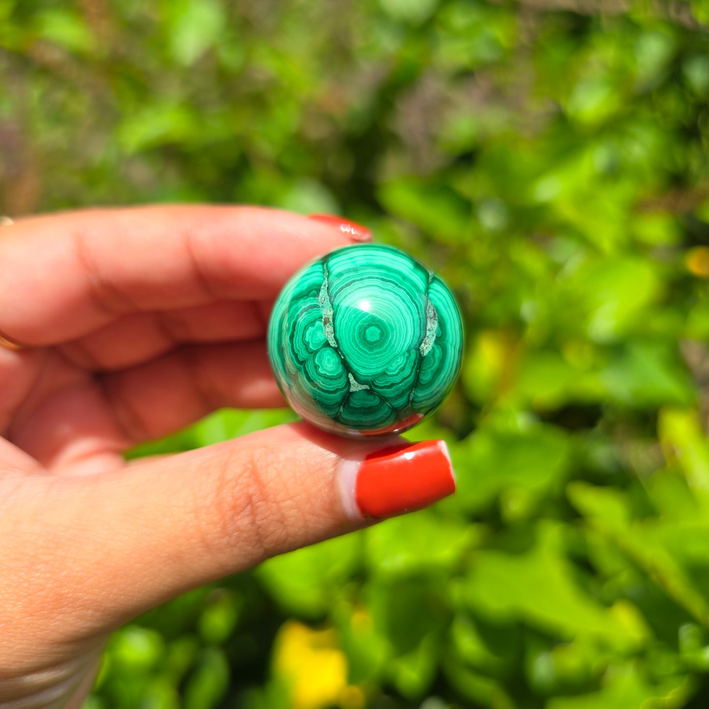 Small Malachite Gemstone Sphere